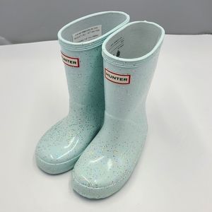 Hunter Kids first classic glitter rain boot size 8/9